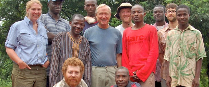 Ed Hagen (lower left) with Bagandou research team in the Central African Republic